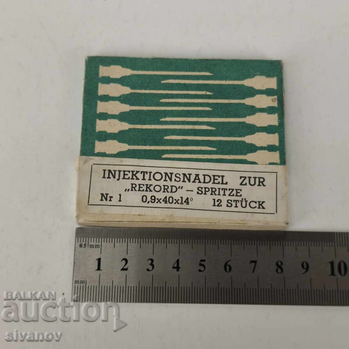 Old Record Poland syringe needles 12 pieces #5959 - 7