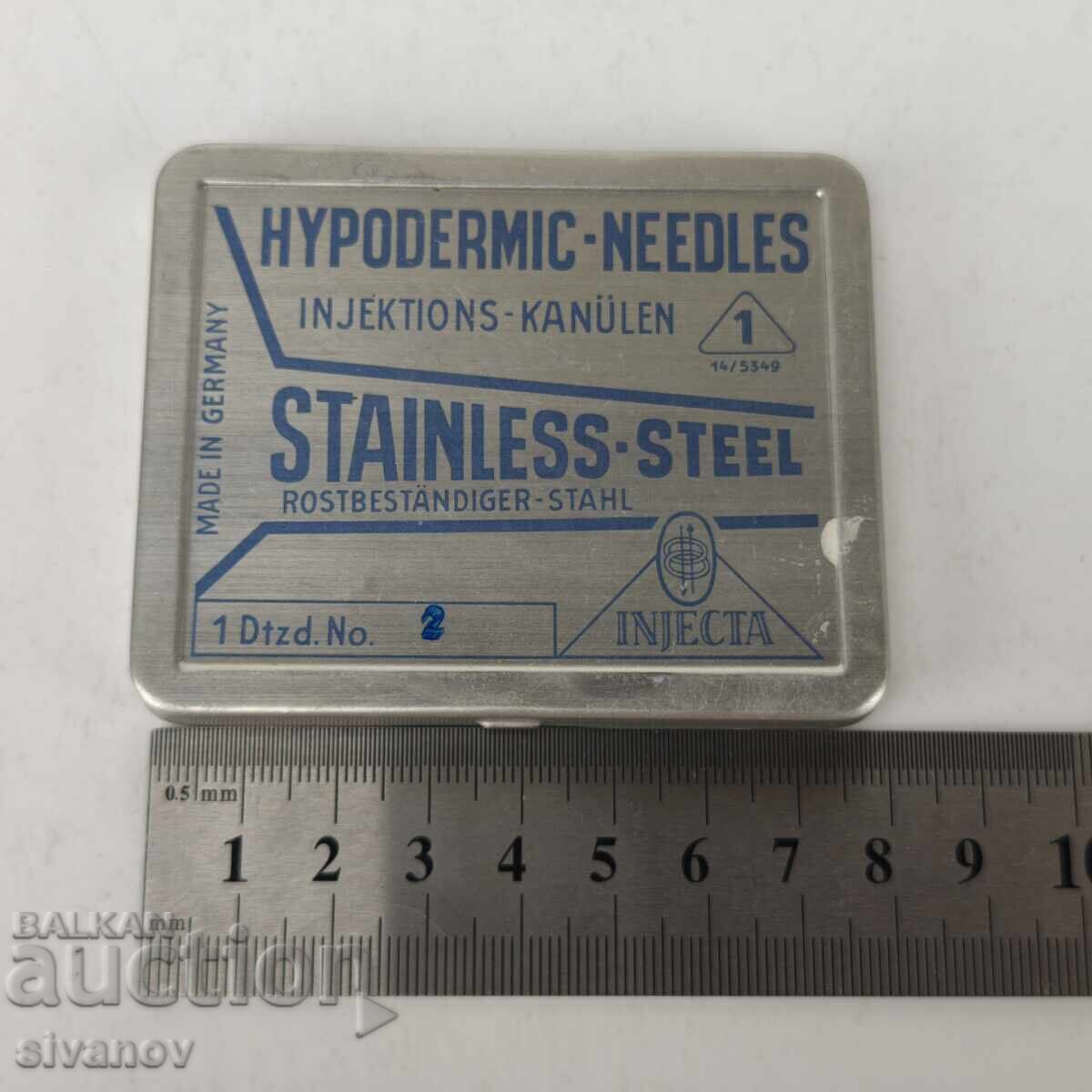 Old Injekta Germany syringe needles, 12 pieces #5960 - 6