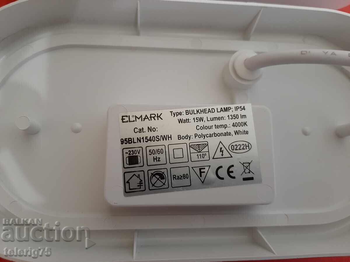 Lămpi rezistente la umiditate, 15W(90W), IP54, 4000K - 2 buc cu preț 20.00 BGN | € 10.23