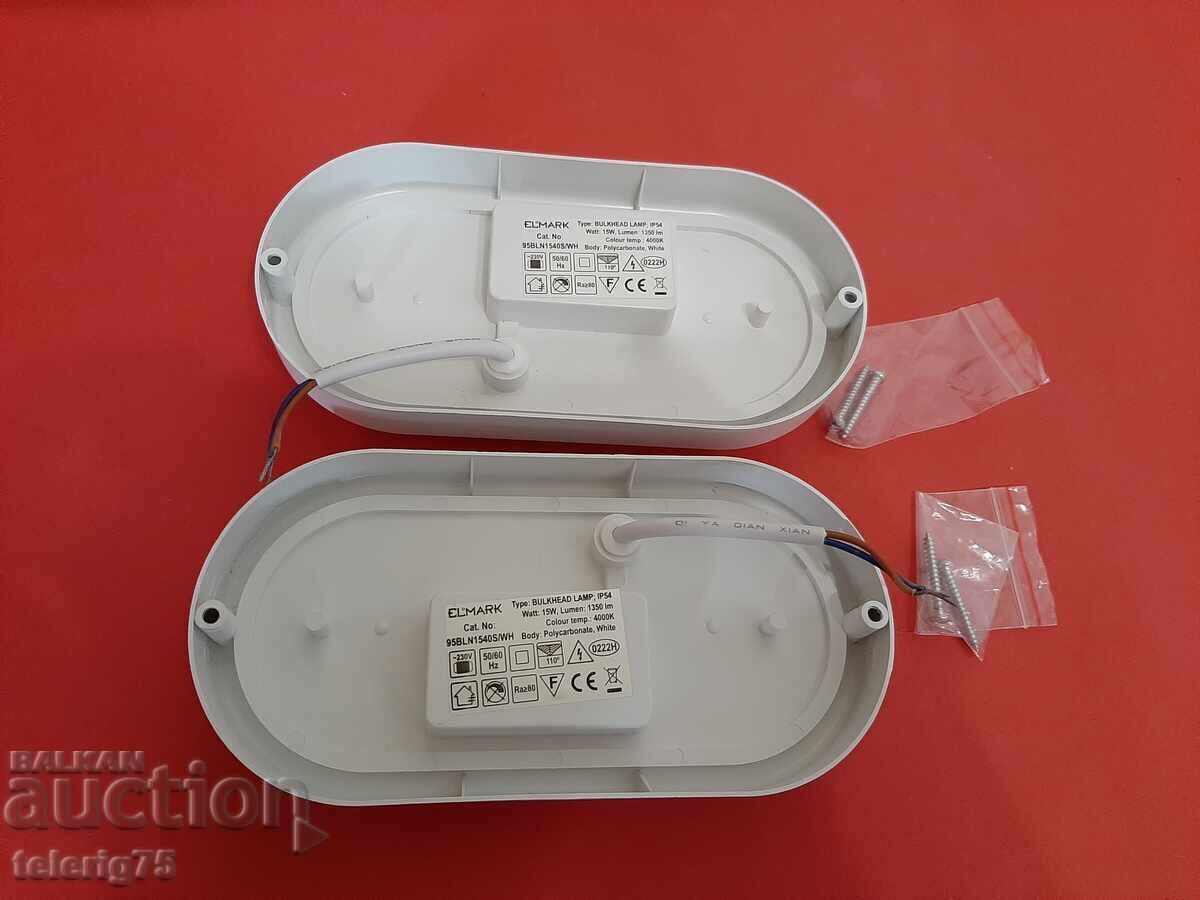 Licitație Lămpi rezistente la umiditate, 15W(90W), IP54, 4000K - 2 buc