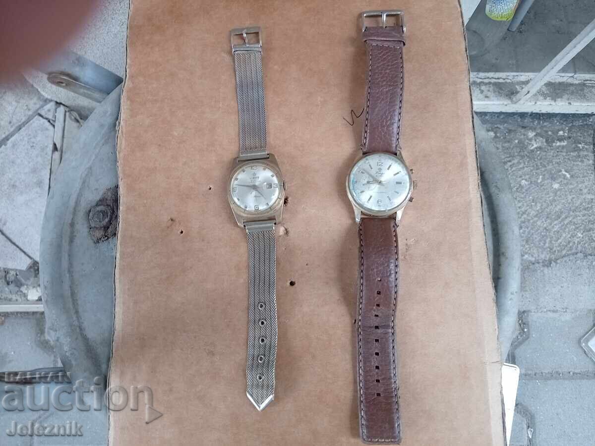 2×Σπάνια Ρολόγια LINGS/Swiss Made Για Επισκευή