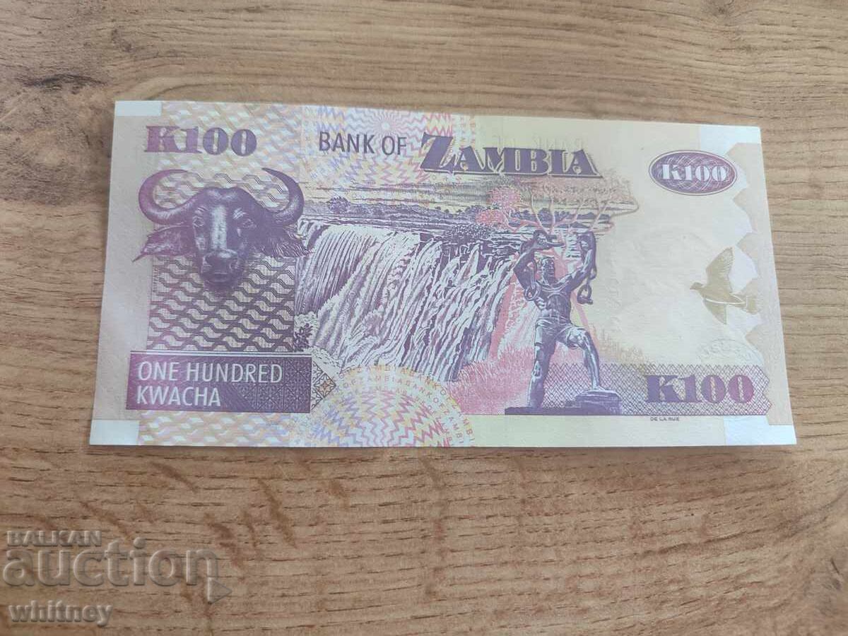 100 kwacha Zambia cu preț 1.99 BGN | € 1.02