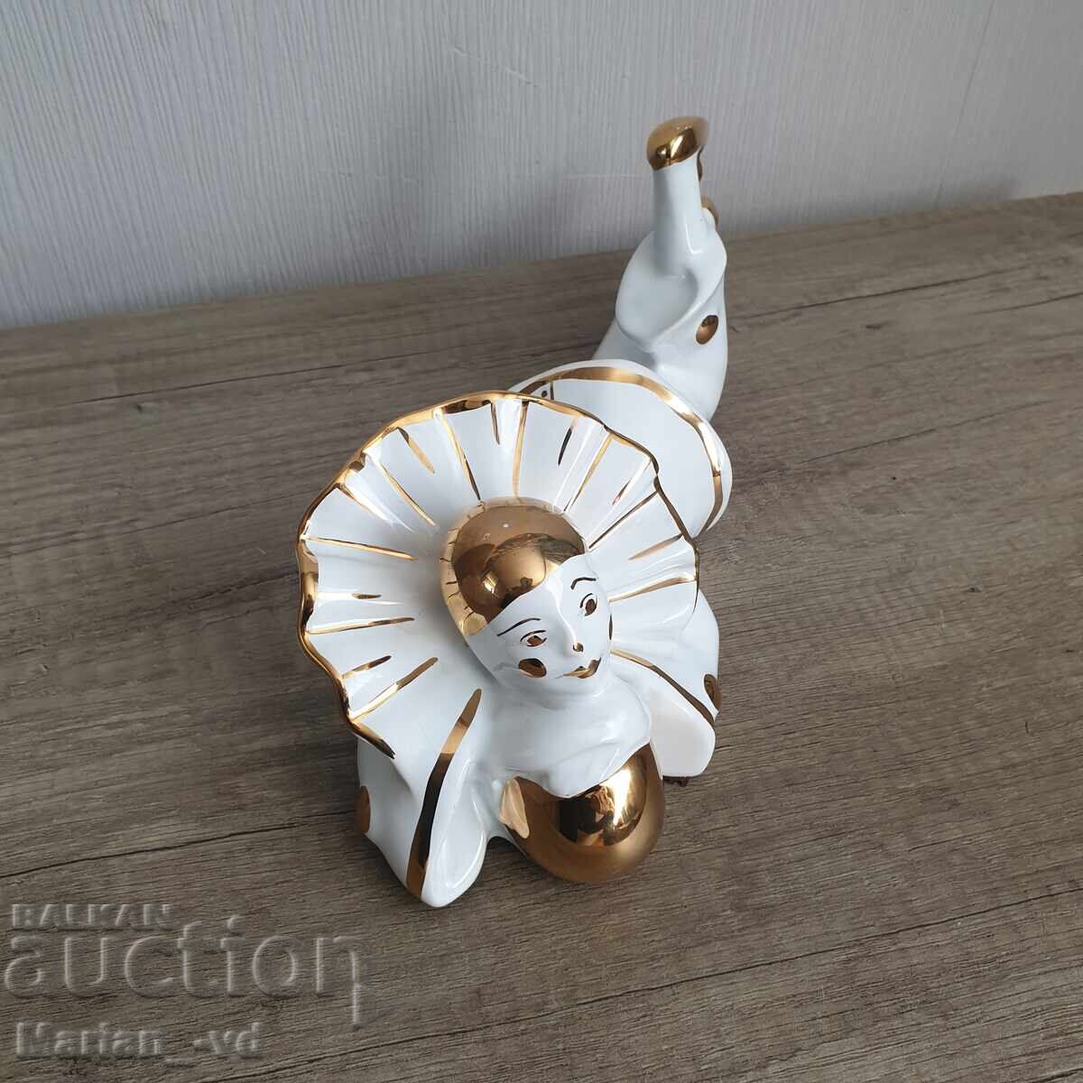 Παράδοση Πορσελάνινη φιγούρα κλόουν Gilde Gold Dekor