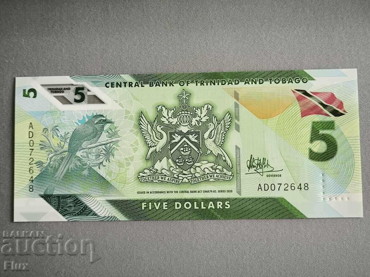 Banknote - Trinidad and Tobago - 5 dollars UNC | 2020