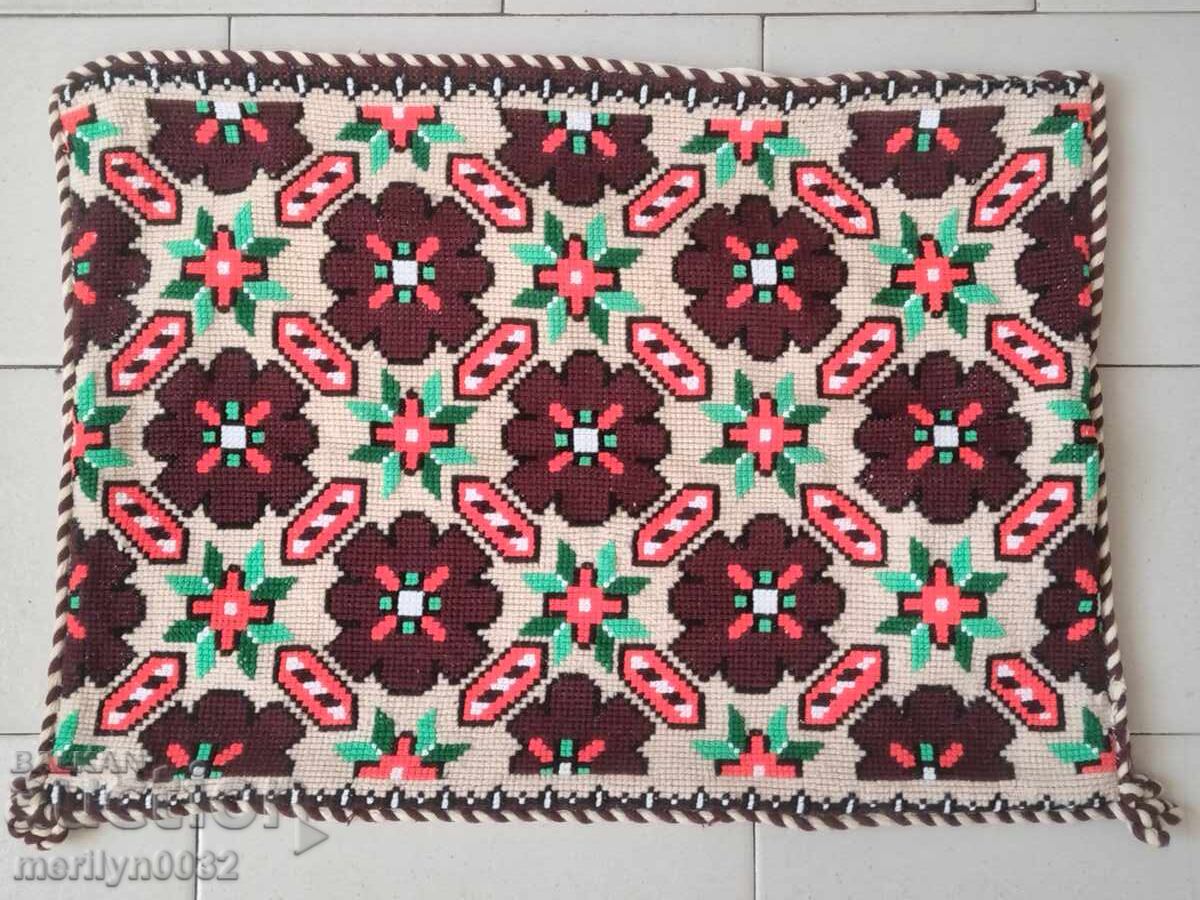 Față de pernă țesută manual, veche Față de pernă țesută manual, veche