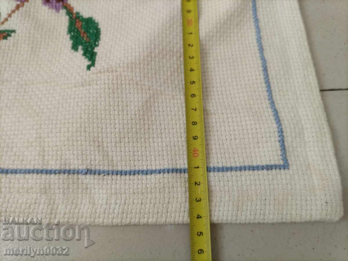 Față de pernă țesută manual, veche - 5