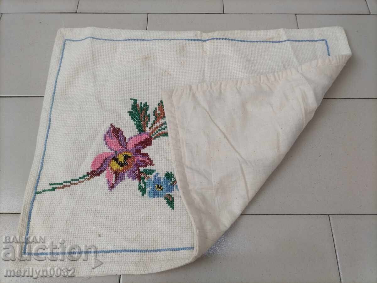 Față de pernă țesută manual, veche - 7