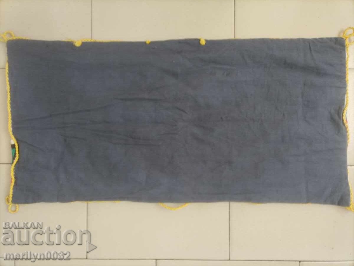 Licitație Covor țesut manual vechi pentru perete, colorat