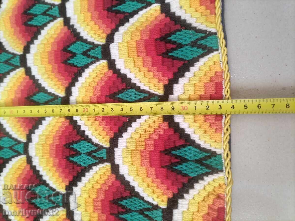 Covor țesut manual vechi pentru perete, colorat - 6