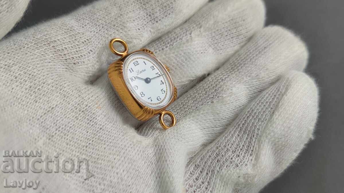 Livrarea Ceas de mână de damă Laora de colecție, placat cu aur 9