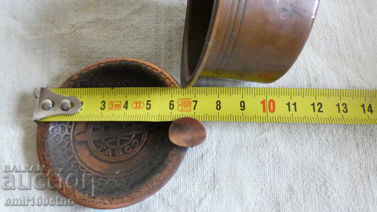 15 χρόνια ΤΑΒΣΟ Βουλγαρικές αερογραμμές Σταχτοδοχείο από μέταλλο - 6