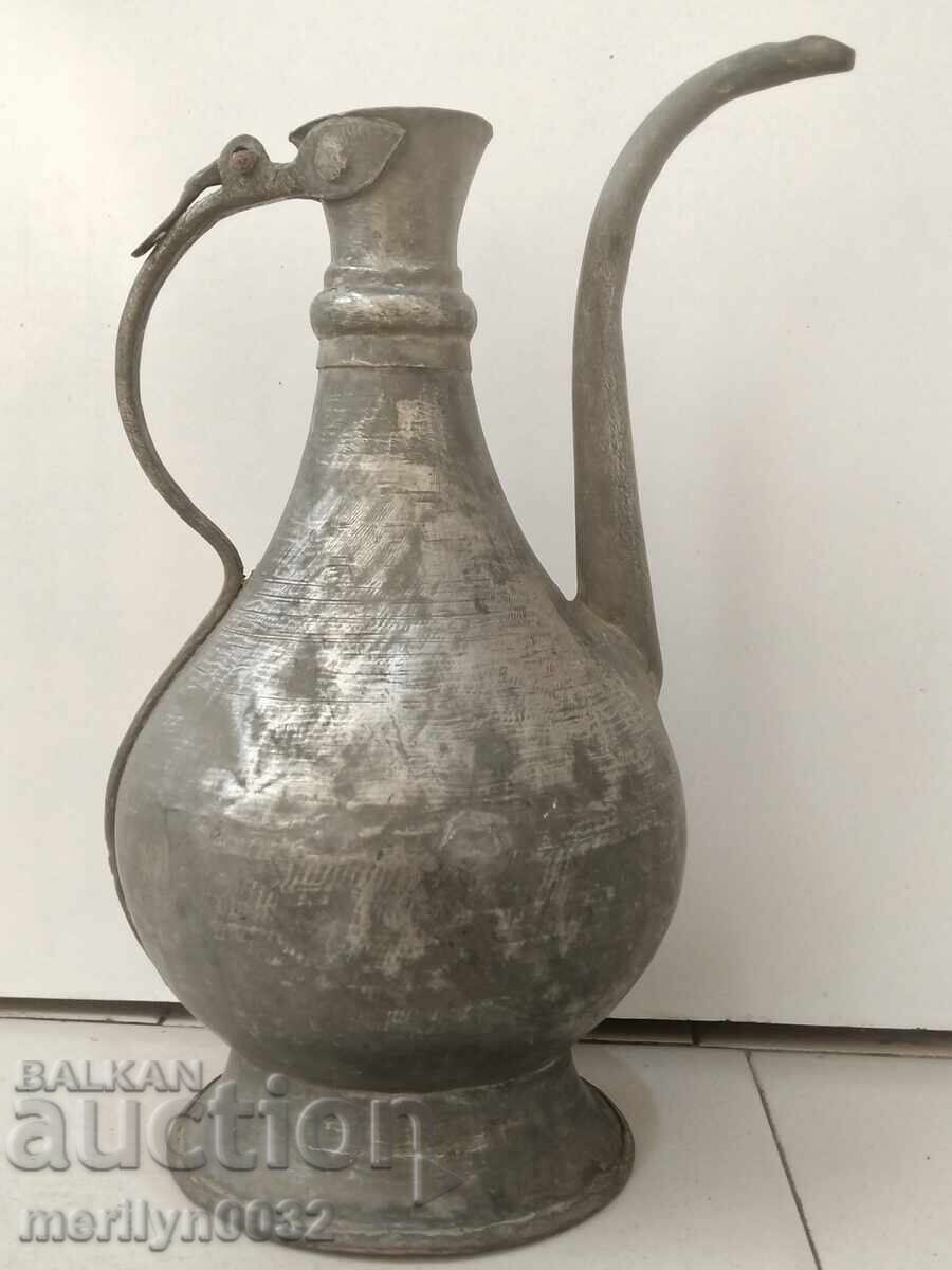 Old Ottoman ewer, jug, copper, copper vessel, teapot with price 129.00 BGN | € 65.96 Old Ottoman ewer, jug, copper, copper vessel, teapot with price 129.00 BGN | € 65.96