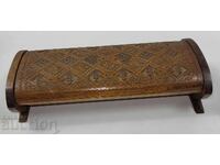 OLD CARVED JEWELRY BOX WOODCARVING