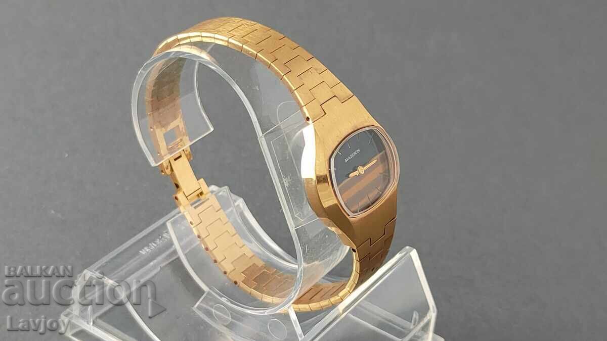 Доставка на Madison колекционерски ръчен дамски позлатен часовник 12