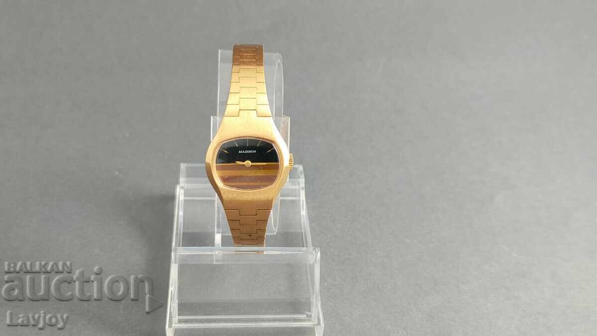 Madison колекционерски ръчен дамски позлатен часовник 12