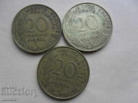 20 сантима 1963 , 1964 , 1967 г. Франция