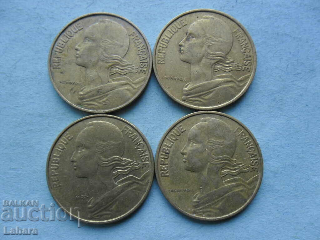 10 λεπτά 1974, 1976, 1978, 1979 g. Γαλλία με τιμή 1.50 BGN | € 0.77