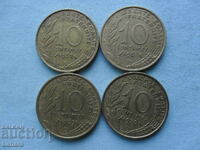 10 λεπτά 1967, 1968, 1969, 1970 γ. Γαλλία