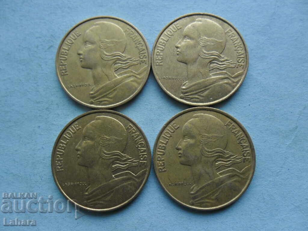 10 λεπτά 1985, 1986, 1987, 1988 g. Γαλλία με τιμή 1.50 BGN | € 0.77