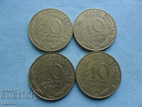 10 λεπτά 1985, 1986, 1987, 1988 g. Γαλλία