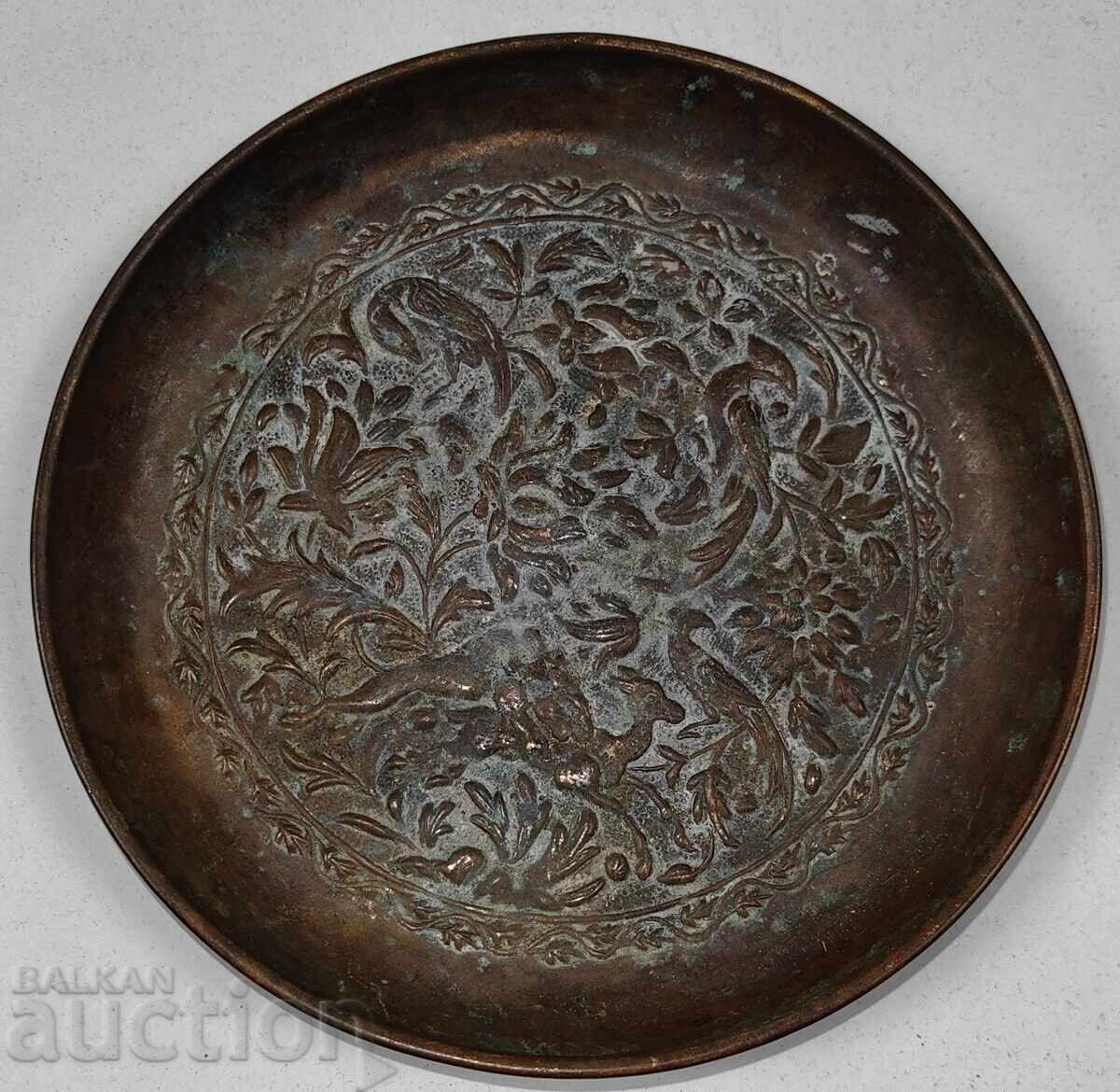 END OF THE 19TH CENTURY COPPER DISH DEER BIRD HONEY POT with price 25.00 BGN | € 12.78 END OF THE 19TH CENTURY COPPER DISH DEER BIRD HONEY POT with price 25.00 BGN | € 12.78