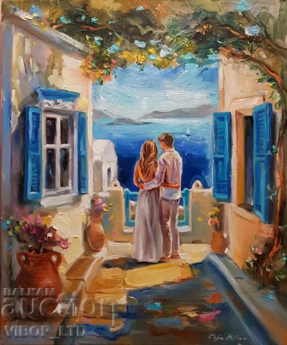 Художник/картина/60/50/масло, подпис, платно