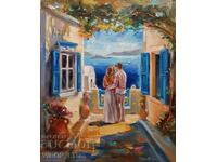 Artist/tablou/60/50/ulei, semnătură, pânză