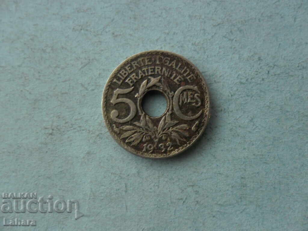 5 λεπτά 1932 Γαλλία