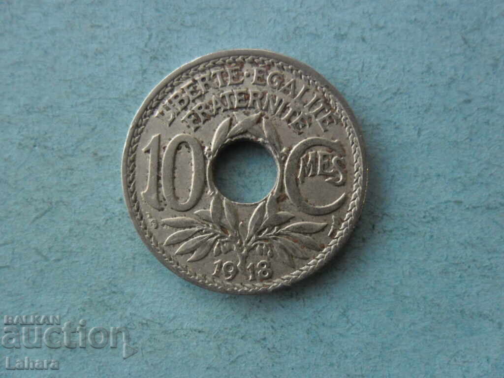 10 сантима 1918 г. Франция