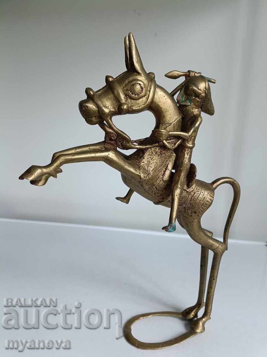 Bronze, massive sculpture with a hunting scene - 5