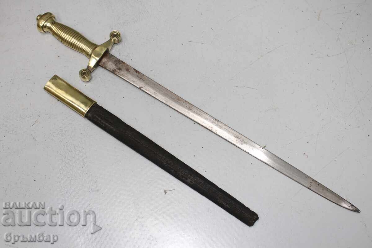 Sabie scurtă, spadă franceză, sabie cu teacă de piele. *1 - 5 Sabie scurtă, spadă franceză, sabie cu teacă de piele. *1 - 5