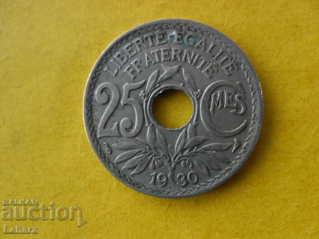 25 λεπτά 1930 Γαλλία