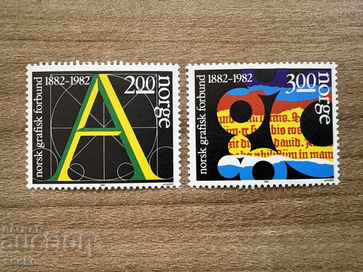 Norvegia - 100 g. Federația Grafică (1982) MNH