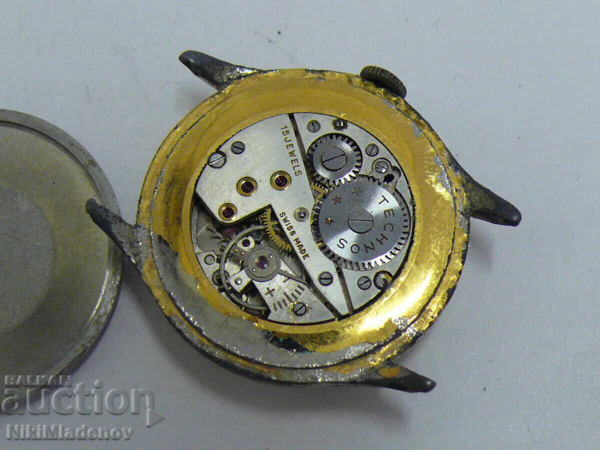 Ελβετικό TECHNOS 15 Jewels Ανδρικό Ρολόι Χεριού, Μη Λειτουργικό - 6 Ελβετικό TECHNOS 15 Jewels Ανδρικό Ρολόι Χεριού, Μη Λειτουργικό - 6