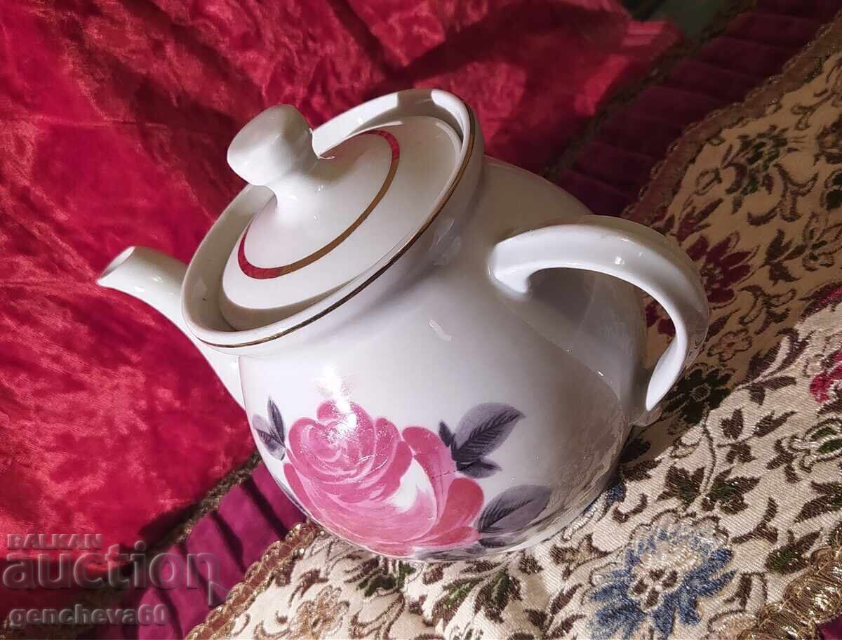 Ceainic vintage din porțelan rusesc Dovbiș - 6