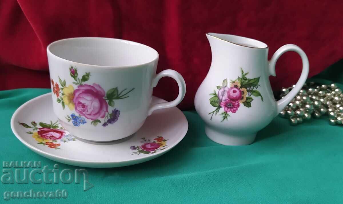 Cana de cafea și latieră retro - KAHLA cu preț € 7.00 | 13.69 BGN Cana de cafea și latieră retro - KAHLA cu preț € 7.00 | 13.69 BGN