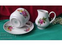 Cana de cafea și latieră retro - KAHLA