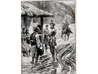 Ziar englezesc în ramă 1902 Grafică Poștă Bulgară