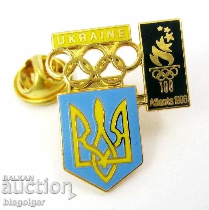 Олимпийски знак-Официална значка Украйна-Олимпийски комитет с цена 11.99 лв. | € 6.13
