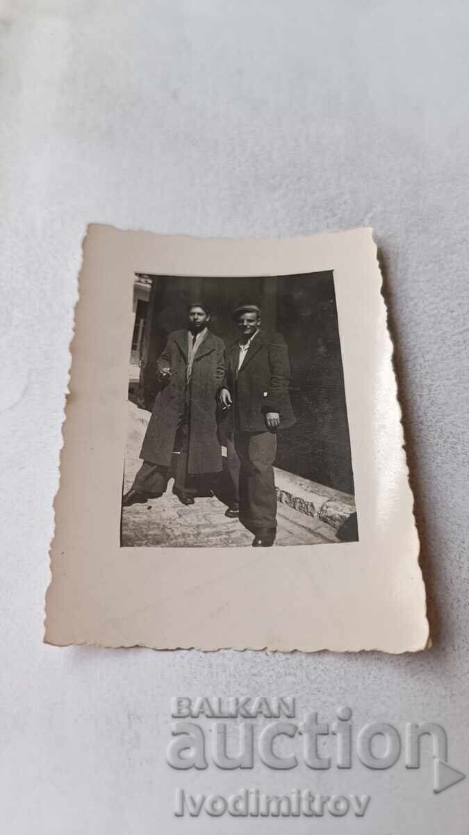Photograph Kavala Two Men on the Sidewalk 1943