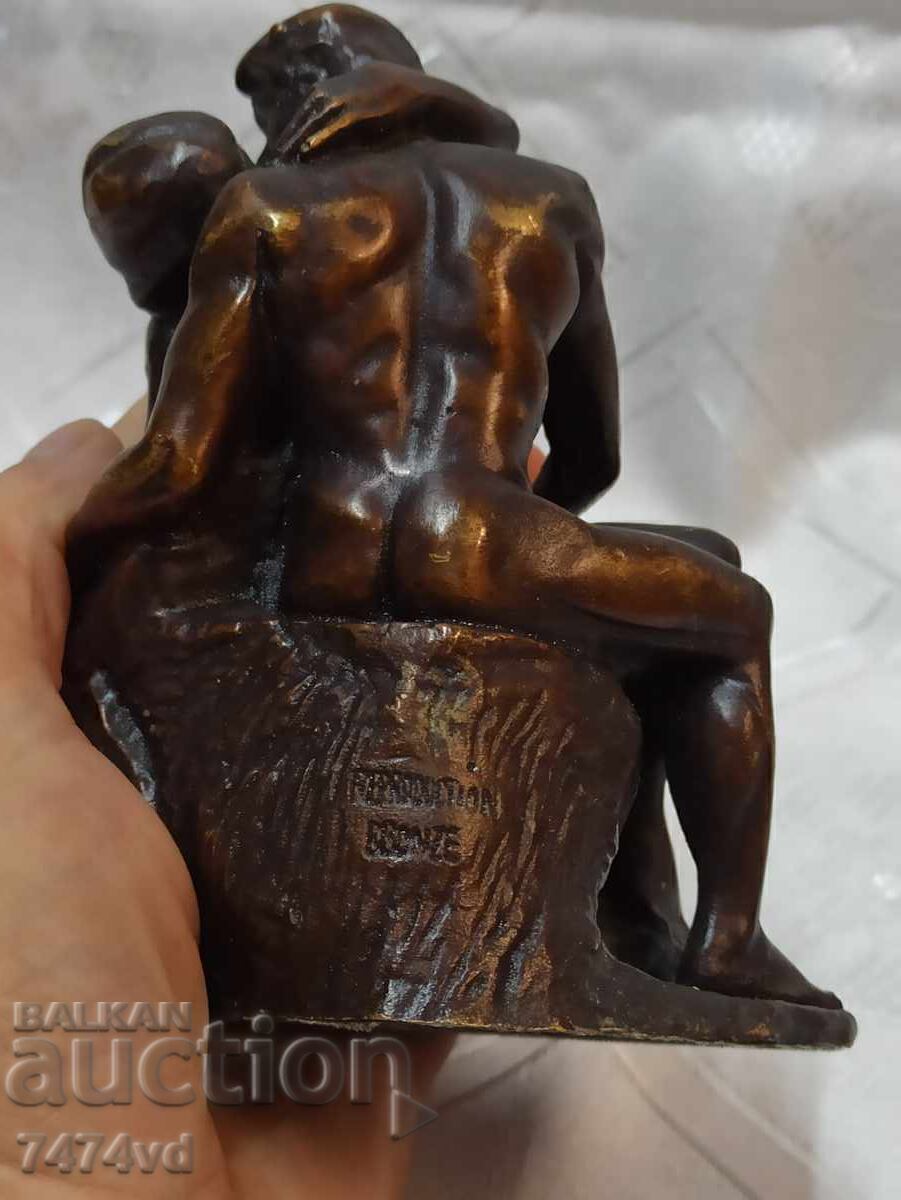 Μπρούτζινη μαζική πλαστική "Το φιλί" του Ροντέν ! - 5 Μπρούτζινη μαζική πλαστική "Το φιλί" του Ροντέν ! - 5