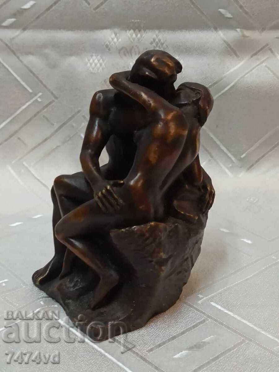 Μπρούτζινη μαζική πλαστική "Το φιλί" του Ροντέν ! Μπρούτζινη μαζική πλαστική "Το φιλί" του Ροντέν !