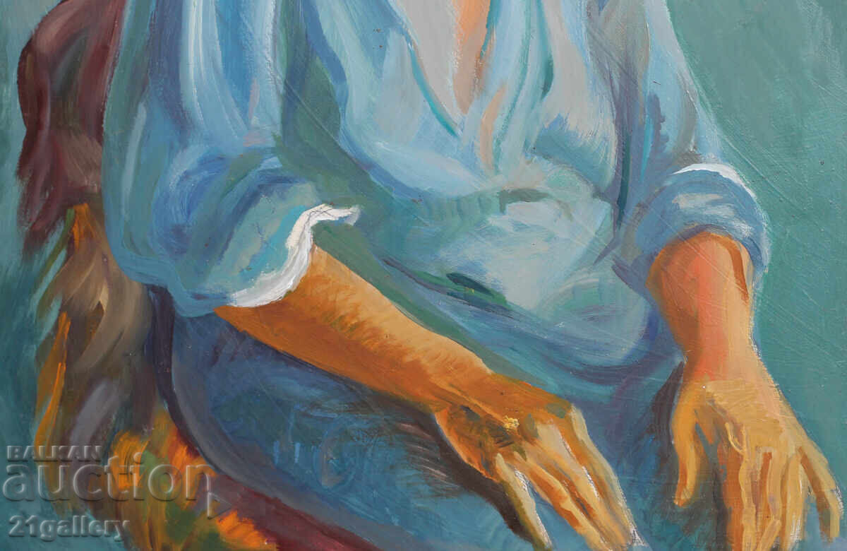 Oil painting, female portrait - 6