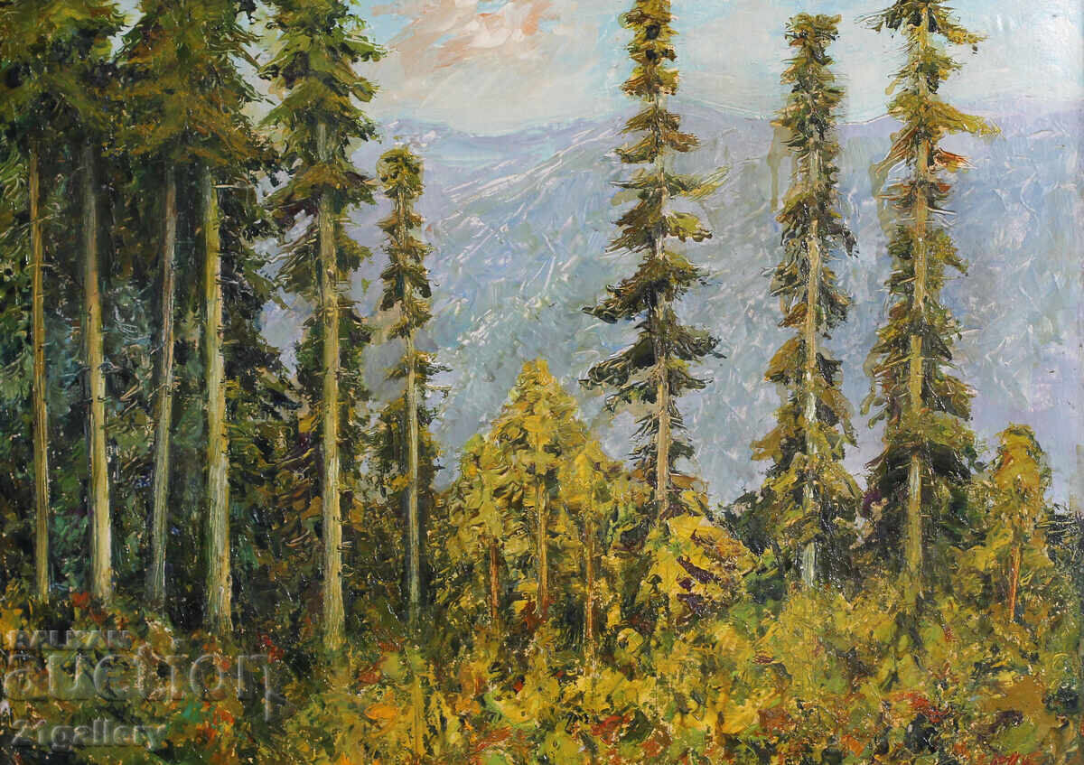 Gancio Cholakov (1922-1999) Vopsele în ulei - peisaj 1989 cu preț 800.00 BGN | € 409.03