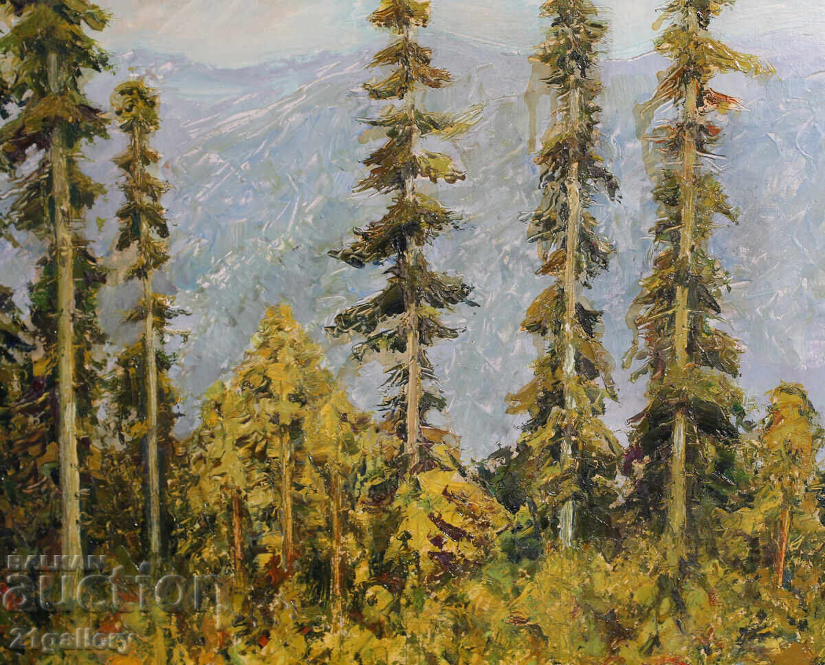 Gancio Cholakov (1922-1999) Vopsele în ulei - peisaj 1989 - 5