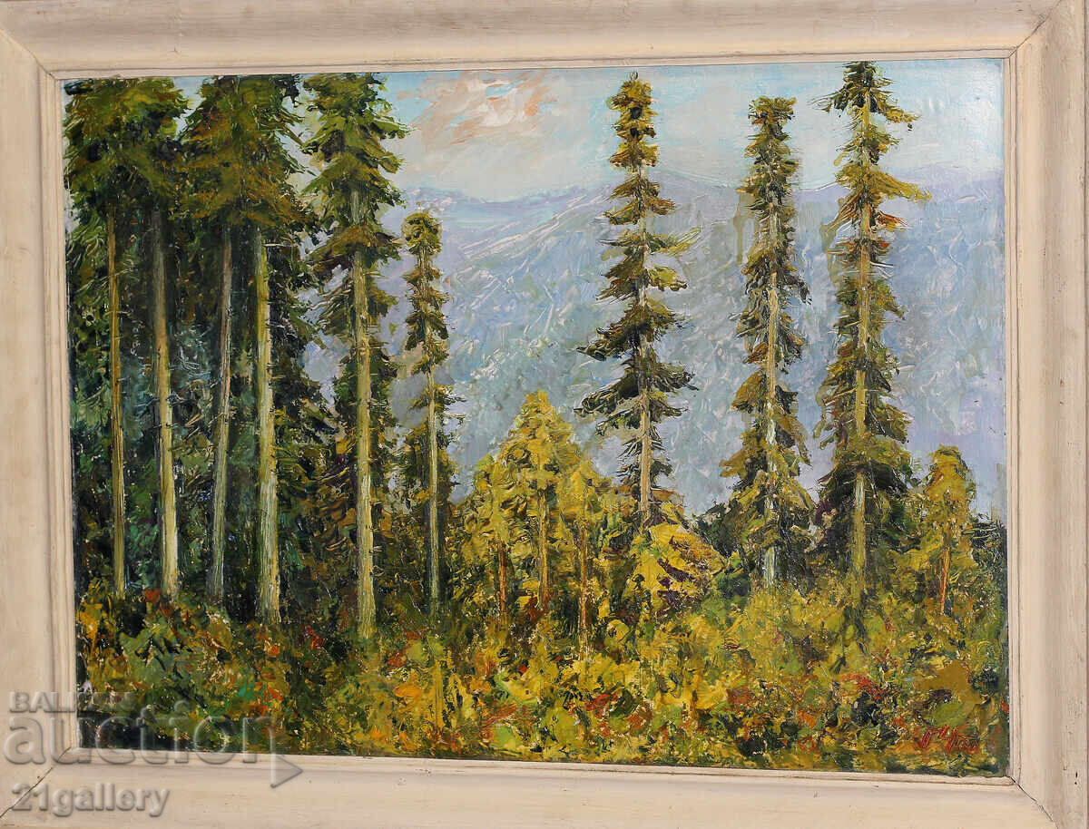 Gancio Cholakov (1922-1999) Vopsele în ulei - peisaj 1989