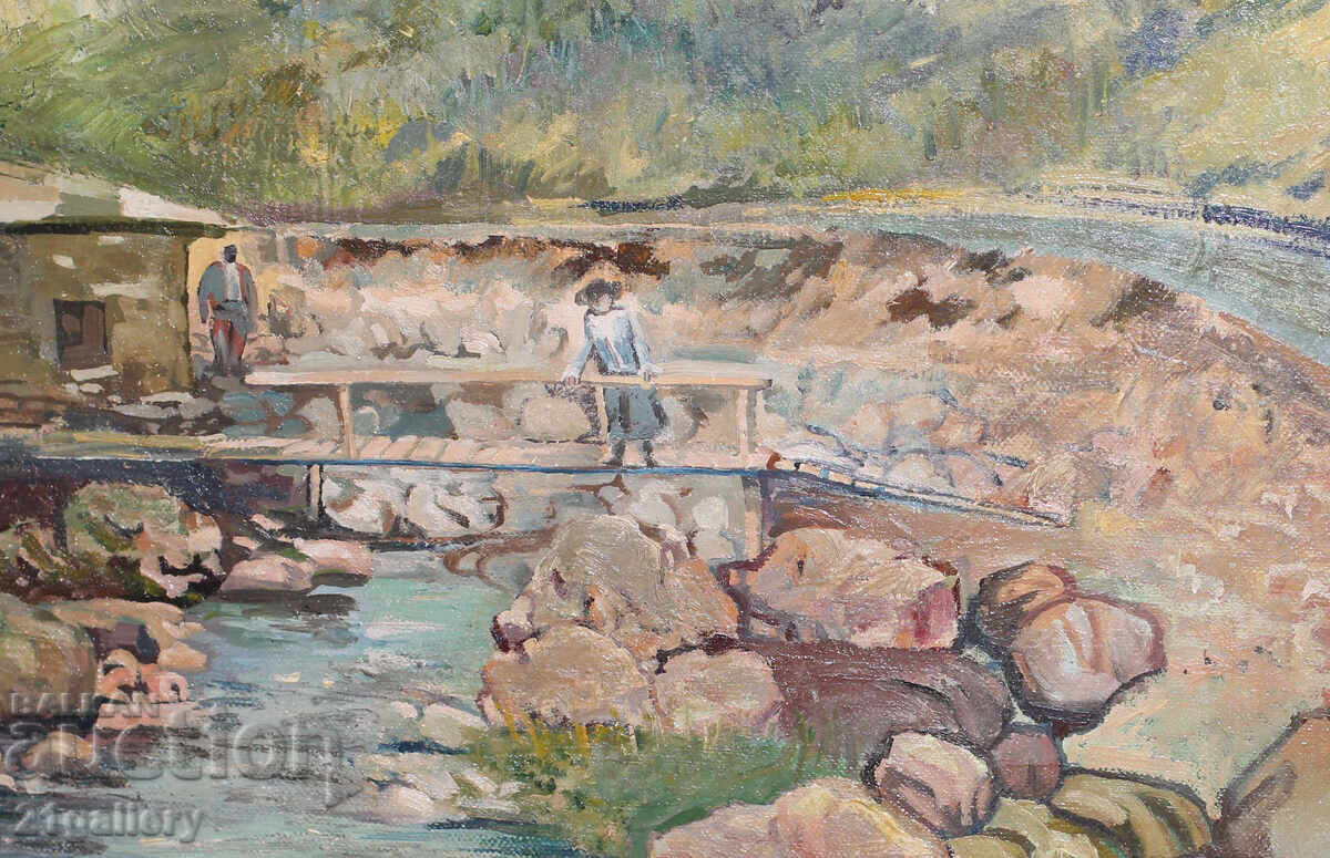 Πέταρ Νέnov (1951-) τοπίο, ελαιογραφία - 6