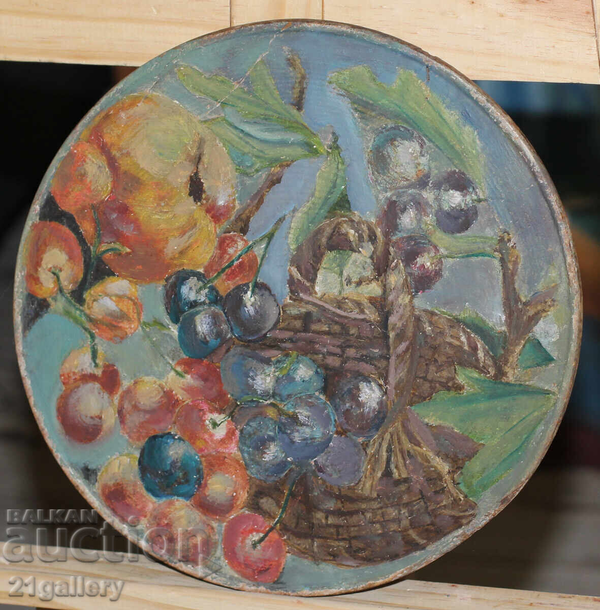 Стара картина  / маслени бои / натюрморт с цена 140.00 лв. | € 71.58