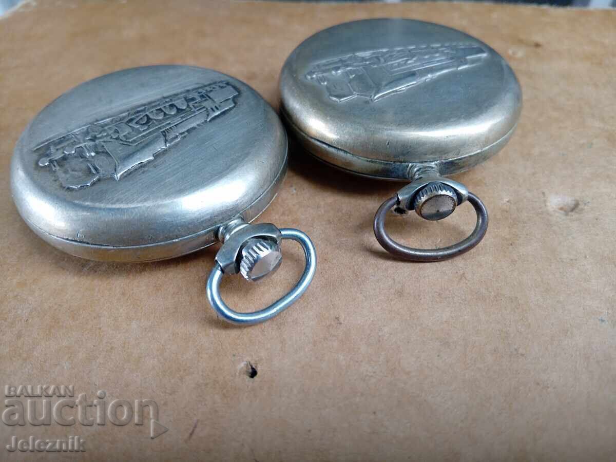 Аукцион 2×Молния Локомотив Джобни Часовници -Работят. Аукцион 2×Молния Локомотив Джобни Часовници -Работят.