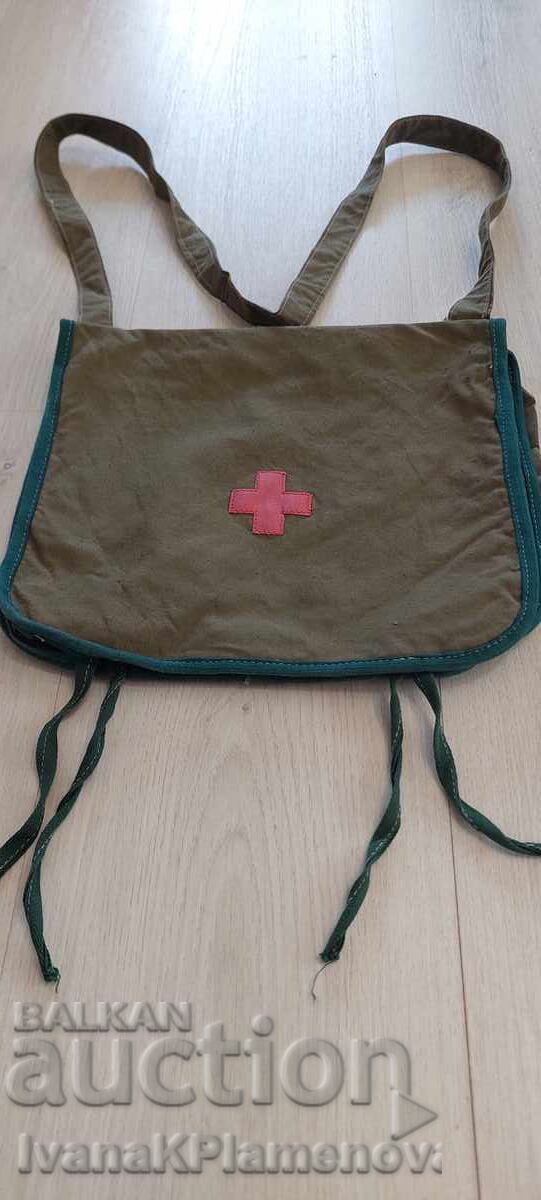 Delivery of Old medical military bag from the socialist era Delivery of Old medical military bag from the socialist era